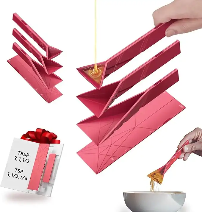  POLYGONS - Original Flat 3-in-1 Folding Measuring Spoons